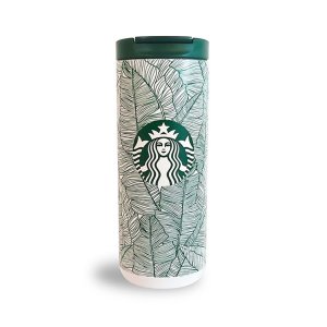 Starbucks Paslanmaz Çelik Yaprak Desenli Termos 355 ml