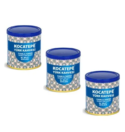 Kocatepe Damla Sakızlı Türk Kahvesi Teneke 100 Gr 3'lü Paket